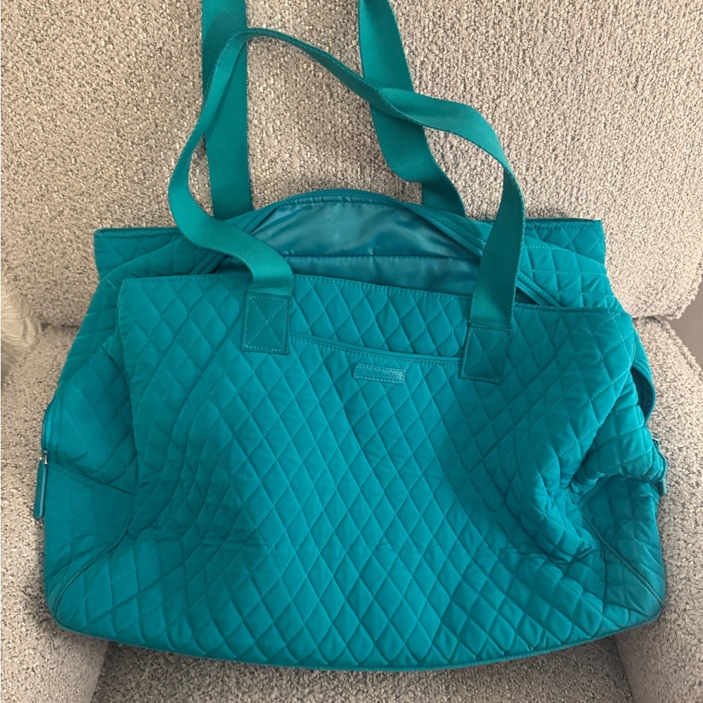 Vera Bradley Turquoise Quilted Duffle